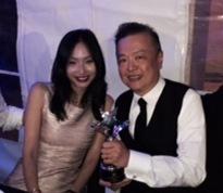 leona qi and herman chai at charity gala