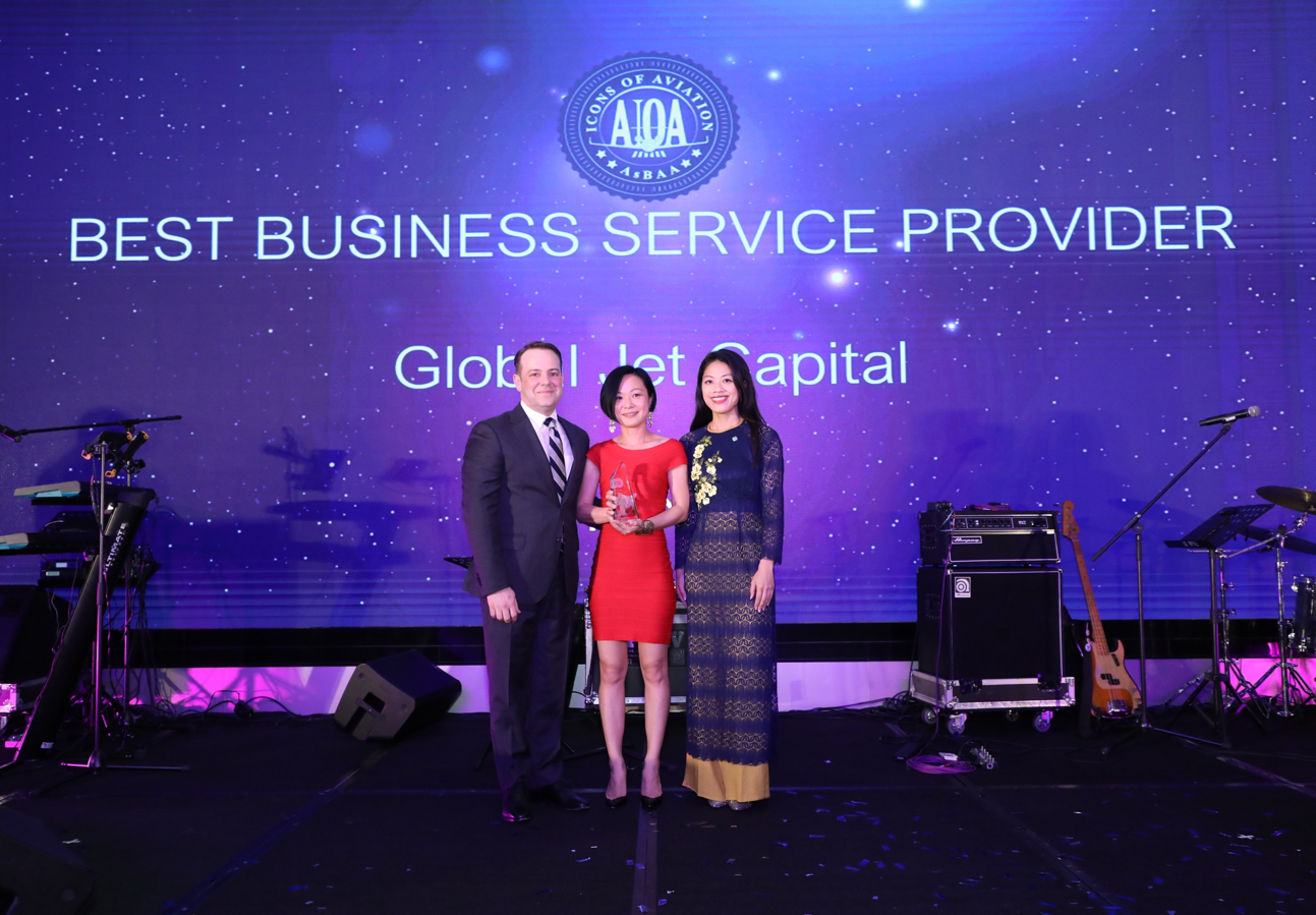 global jet capital named best business service provider at asbaa icons of aviation awards 2019